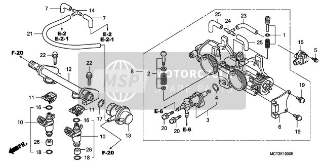 Honda FJS600 2002 Corps de papillon pour un 2002 Honda FJS600